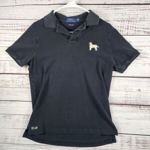 Polo Ralph Lauren RL18 Golden Retriever Polo Shirt Custom Slim M Black